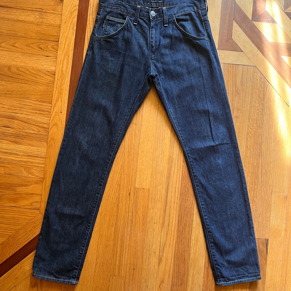 Calvin Klein Jeans Mens Slim Straight Blue Jeans 30x32